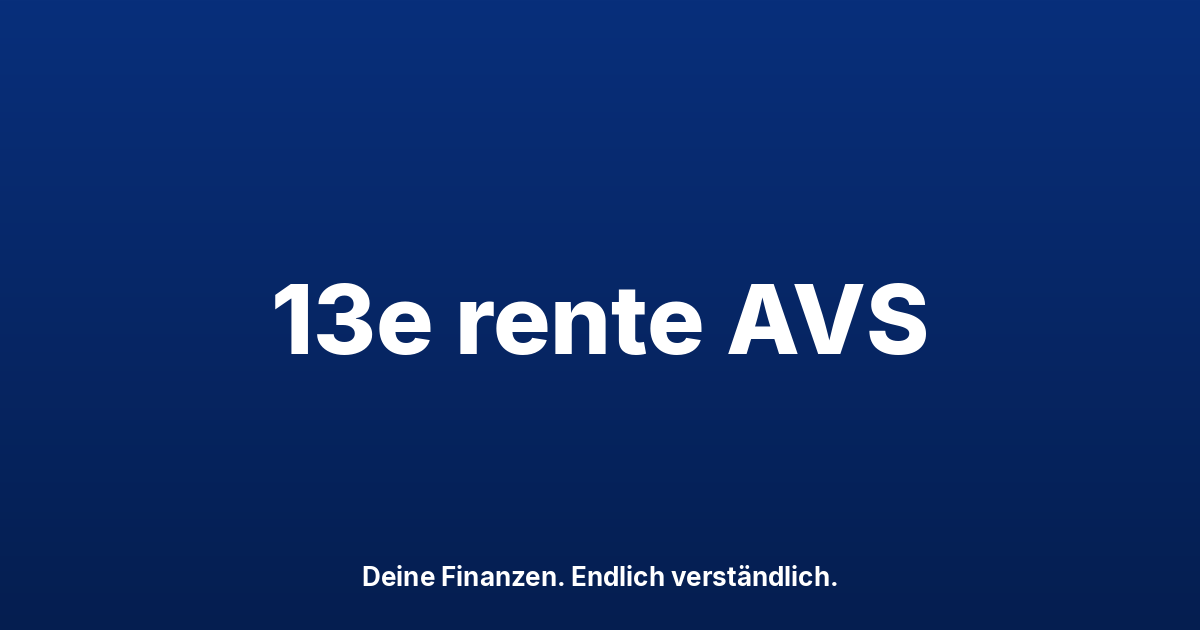 13e rente AVS : versement en décembre, vote le 29 novembre