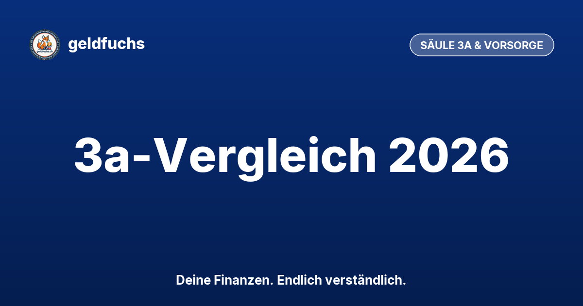 Beitragsbild VIAC vs. finpension vs. frankly: Der grosse Säule-3a-Vergleich 2026