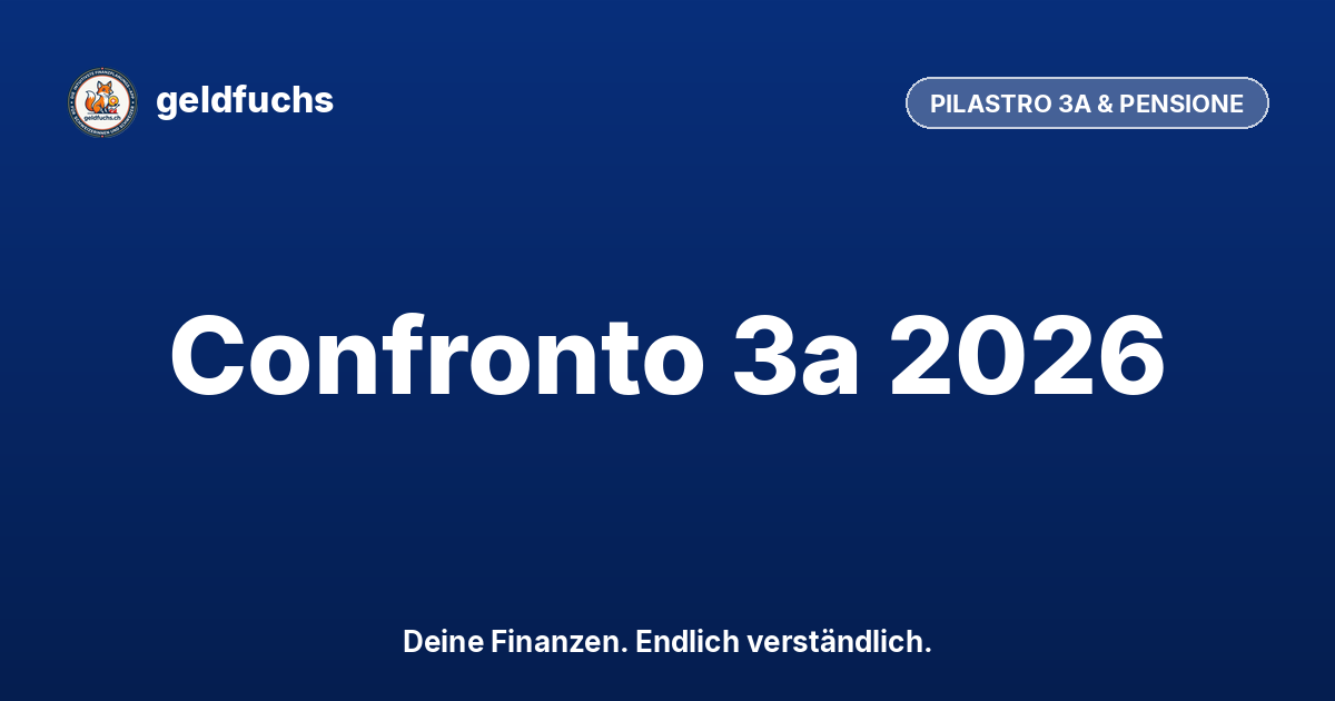 VIAC vs. finpension vs. frankly: il grande confronto pilastro 3a 2026