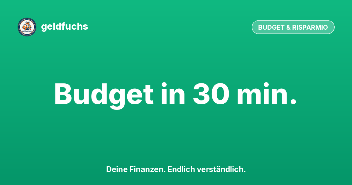 Creare un budget: in 30 minuti sai dove va a finire il tuo denaro