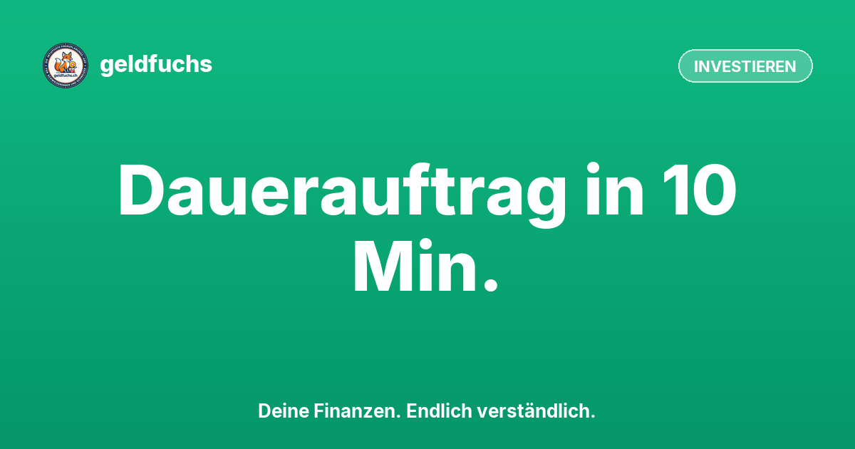 Beitragsbild ETF-Sparplan mit Dauerauftrag: So richtest du findependent in 10 Minuten ein