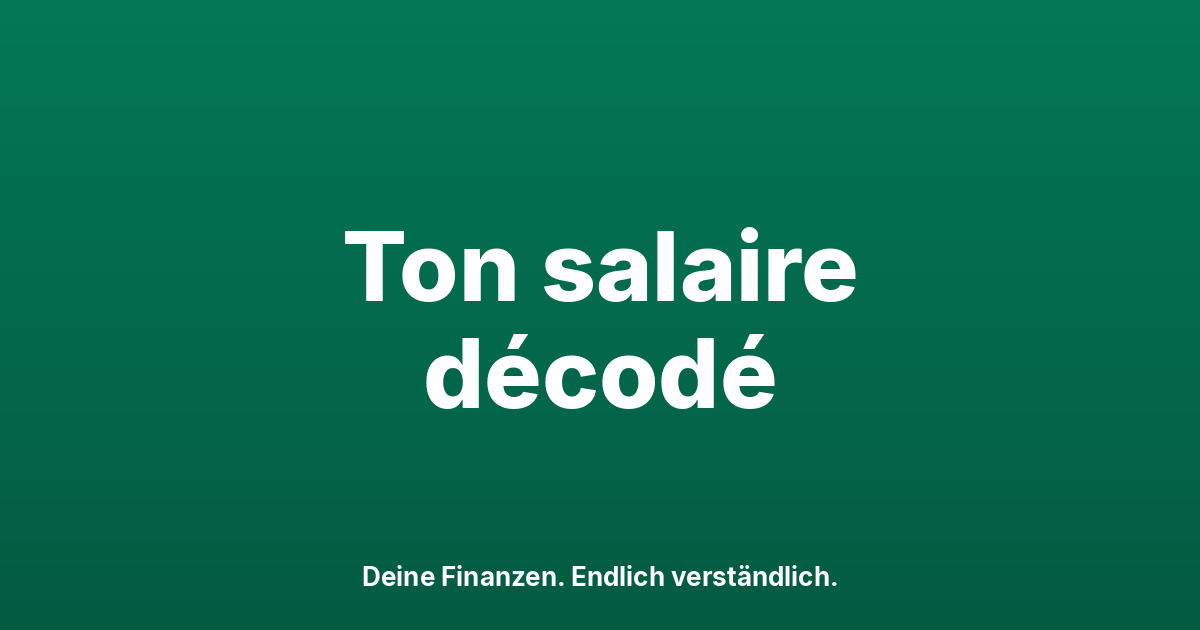 Déductions de salaire en Suisse 2026: où va ton argent