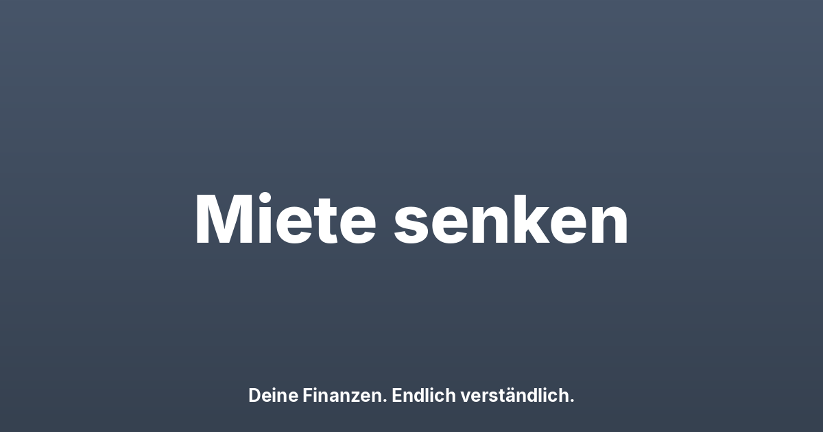 Mietzins senken: Referenzzins 1,25 %, Fristen beachten