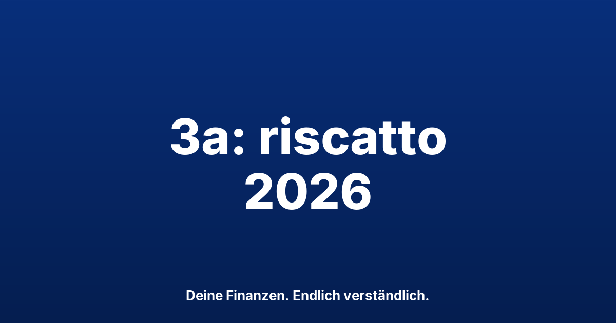 Pilastro 3a 2026: riscatto della lacuna e scadenze di fine anno