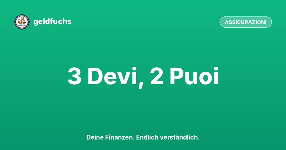 Quali assicurazioni mi servono in Svizzera? (2026)